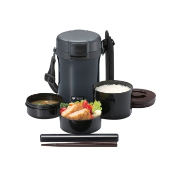 Термос TIGER LWU-A171 Charcoal Gray цв. угольно серый + контейнеры 0,61 л / 0,34 л / 0,27 л
