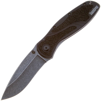 Нож складной KERSHAW Blur клинок Sandvik 14C28N BlackWash, рукоять алюминий, цв. Черный в интернет магазине Rybaki.ru