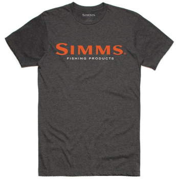 Футболка SIMMS Logo T-Shirt S19 цвет Charcoal Heather в интернет магазине Rybaki.ru
