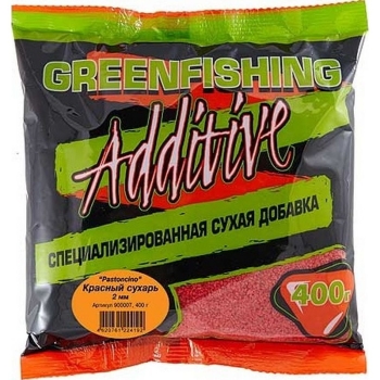 Добавка GREEN FISHING Pastoncino Сухарь Красный 0,4 кг в интернет магазине Rybaki.ru