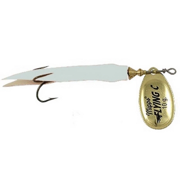 Блесна вращающаяся MEPPS Aglia Flying C № 3 цв. Gold / Natural в интернет магазине Rybaki.ru