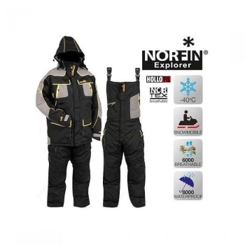 Костюм NORFIN Explorer цвет черный/серый в интернет магазине Rybaki.ru
