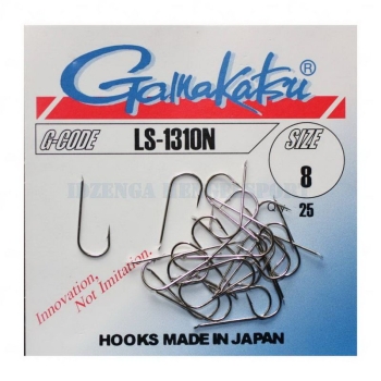 Крючок с поводком GAMAKATSU Hook LS-1310N (Nickel) № 18 (25 шт.) в интернет магазине Rybaki.ru