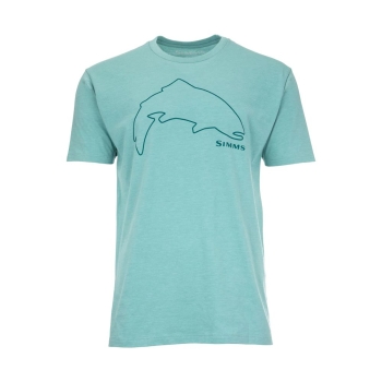Футболка SIMMS Trout Outline T-Shirt цвет Oil Blue Heather