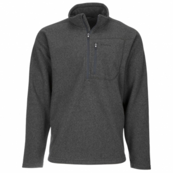 Пуловер SIMMS Rivershed Sweater Quarter Zip '20 цвет Carbon в интернет магазине Rybaki.ru