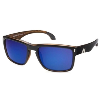 Очки солнцезащитные MAKO GT цв. Shiny Black & Tort цв. стекла Glass Blue Mirror