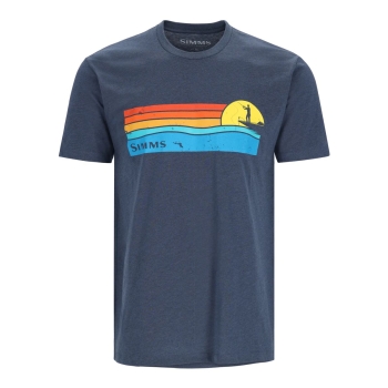 Футболка SIMMS Sunset T-Shirt цвет Navy Heather в интернет магазине Rybaki.ru