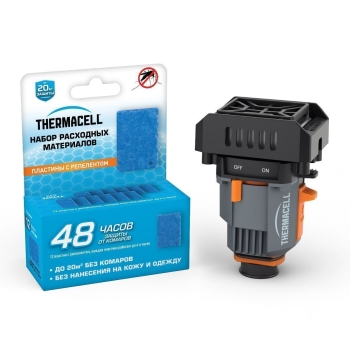 Прибор противомоскитный THERMACELL Backpacker + Backpacker Refills (12 пластин) цв. Черный в интернет магазине Rybaki.ru