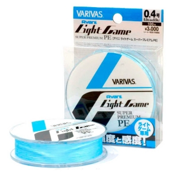 Плетенка VARIVAS Light Game Super Premium PE 100 м цв. Голубой # 0,2 в интернет магазине Rybaki.ru