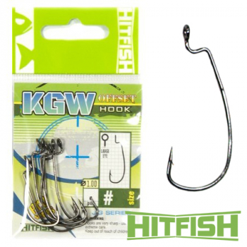 Крючок офсетный HITFISH KGW Offset Hook № 3 (7 шт.) в интернет магазине Rybaki.ru
