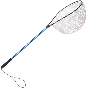 Подсачек SPRO Rubber mesh landing net Blue, 0,82 м, 40x50 см, глубина 50cm в интернет магазине Rybaki.ru