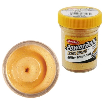 Паста BERKLEY PowerBait Extra Scent Glitter TroutBait  цв. Лососевый в интернет магазине Rybaki.ru