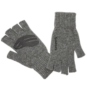 Перчатки SIMMS Wool 1/2 Finger Glove цвет Steel в интернет магазине Rybaki.ru