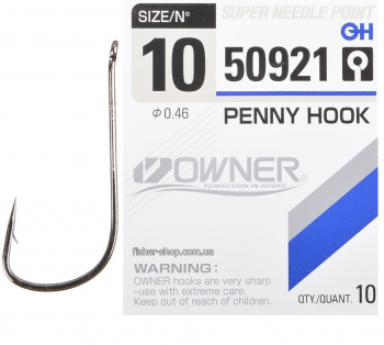 Крючок одинарный OWNER 50921 Penny Hook № 16 (11 шт.) в интернет магазине Rybaki.ru