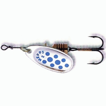 Блесна вращающаяся MEPPS Comet Decoree (блистер) № 00 цв. Silver / Blue Dots в интернет магазине Rybaki.ru
