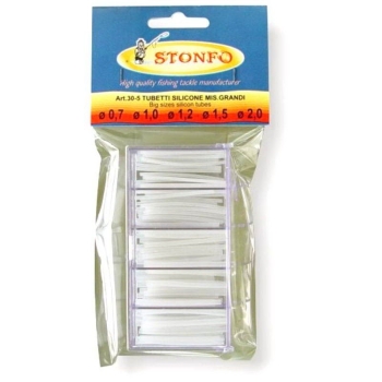 Кембрик STONFO 30-5 силиконовый д. 0,7-2,0 мм в коробочке, дл. 40 мм (15 х 5 шт.) в интернет магазине Rybaki.ru
