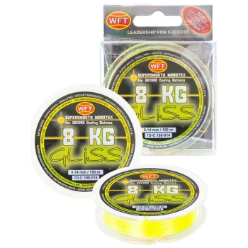 Плетенка WFT Gliss chartreuse 150 м 8 кг 0,14 мм в интернет магазине Rybaki.ru