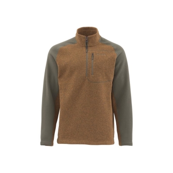 Пуловер SIMMS Rivershed Sweater Quarter Zip цвет Saddle Brown