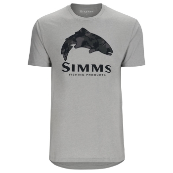Футболка SIMMS Trout Regiment Camo Fill T-Shirt цвет Cinder Heather в интернет магазине Rybaki.ru