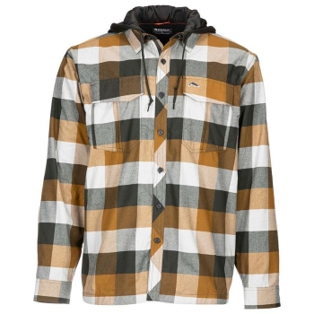Рубашка SIMMS Coldweather Hoody цвет Dark Bronze Buffalo Plaid