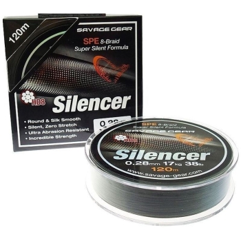 Плетенка SAVAGE GEAR HD8 Silencer Braid 120 м 0,09 мм цв. зеленый в интернет магазине Rybaki.ru