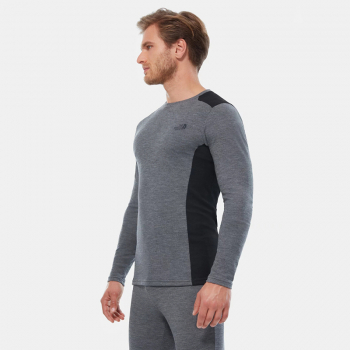 Термокофта THE NORTH FACE Men's Easy LS Top цвет Серый / черный в интернет магазине Rybaki.ru