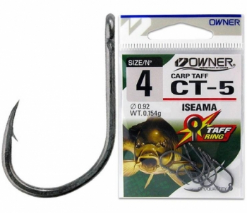 Крючок одинарный OWNER 53275 CT-5 Carp Taff № 4 (8 шт.) в интернет магазине Rybaki.ru