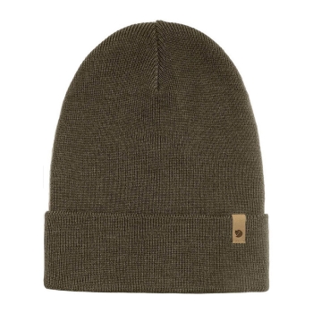 Шапка FJALLRAVEN Classic Knit Hat цв. 633 Dark Olive