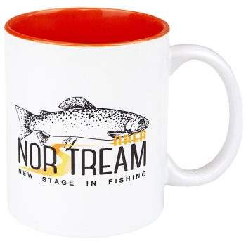 Кружка NORSTREAM Area цв. белый/оранжевый в интернет магазине Rybaki.ru